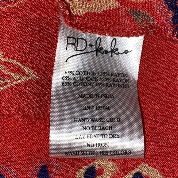 R D & Koko by Anthropologie Bohemian embroidered Blouse - Picture 5 of 11